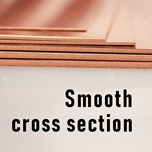 Tynulox 9 Gauge 99.9% Pure Copper Sheet, 1 Pcs (0.12" X 7.9" X 7.9") Copper Plates Brass Plates For Jewelry, Crafts, Repairs, Electrical #TOP4