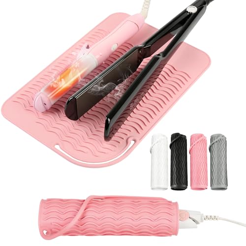 Tapete Resistente al Calor de Silicona, 11 x 7.5 pulgadas, Rosa miniatura 1