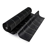 uyoyous Unkrautvlies 2 m x 100 m, gewebtes Geotextil zur Verhinderung von Unkrautwachstum unter Kies, schwarze Plane, Landwirtschaft, Unkrautbarriere, Garten, für Landschaftsgestaltung, Bodenabdeckung
