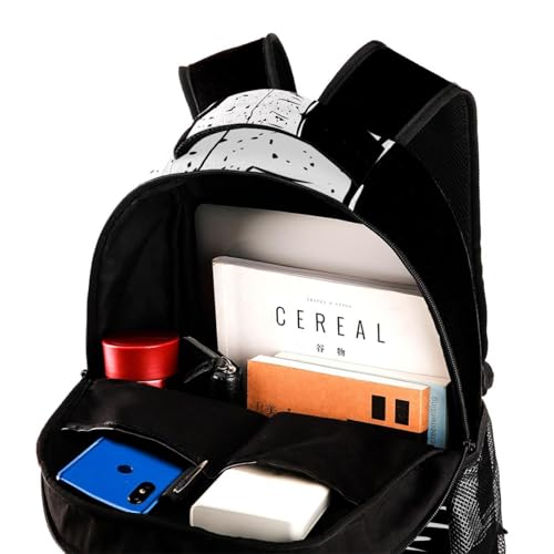 Sac à dos d'école noir et blanc pour éviter le mal de dos ado - 4