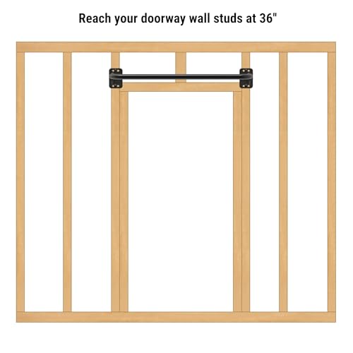 SELEWARE Optrekstang, deurkozijn, klimoptrekstang, wandmontage, lattrekstangen, thuis, gym, workout, uitrusting met weerstandsband, haken, ondersteunt tot 120 kg - Afbeelding 5