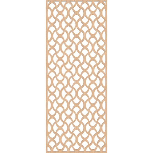 Image of Resort Decorative Pierced Fretwork Wood Wall Panels, 15 3 /8 inchW x 39 3 /8 inchH x 1 /4 inchT, Hickory