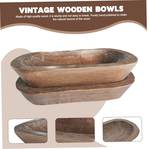 Cuenco de masa de madera vintage con acabado artesanal para restaurantes 6