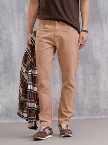 Image of WROGN Men's Cotton Stretch Jeans | Solid | Slim Fit