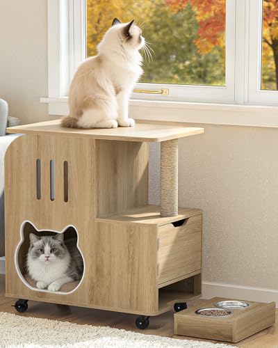 FIMELLO 25.6' Wx15.7 D x 28.5' H Cat Feeding Station,...