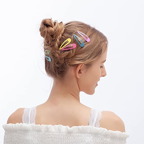 Barrettes For Girls, Ecady Metal Snap Barettes And Hair Clips For Girls, Cute Candy Color Hair Barrettes For Kids,Teens,Women, Aesthetic Hair Accessories For Fine/Thick Hair - 2 Inch #TOP4