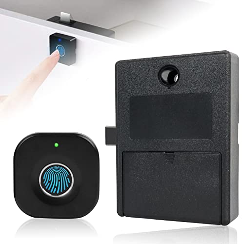 EUNEWR Juego de Cerraduras de Gabinete Electrónico,Cerradura de Huellas Dactilares para Cajón,USB Recargable por Huellas Dactilares Cerradura Electrónica,para Armarios de Archivos,Oficina,Hogar