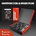 A-Premium Set of 4 Ignition Coil Pack and Iridium Spark Plugs Compatible with Hyundai Veloster 2012-2017, Accent & Kia Rio Soul 2012-2019, 1.6L Naturally Aspirated