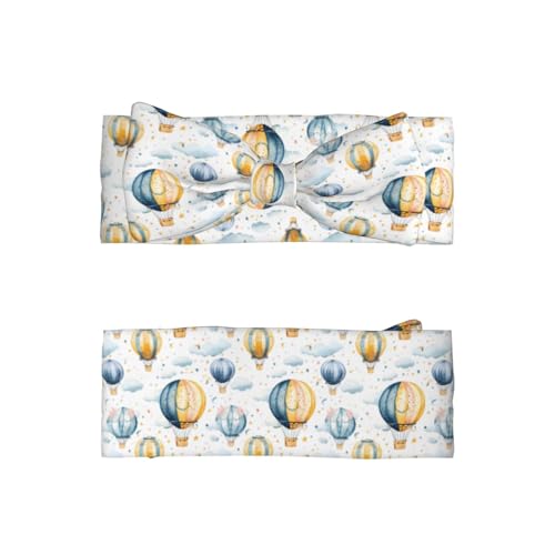 Cute Hot Air Balloon Print Baby Girl Bows Headbands Baby Girls Newborn Headbands Infant Toddlers 0-6 Months2