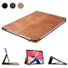 Boriyuan Leather Case for iPad Pro 11" 2018-[Support Apple Pencil Pair & Charging] Leather Smart Cover Protective Folio Flip Stand with Auto Sleep/Wake for iPad Pro 11 Inch(Brown)