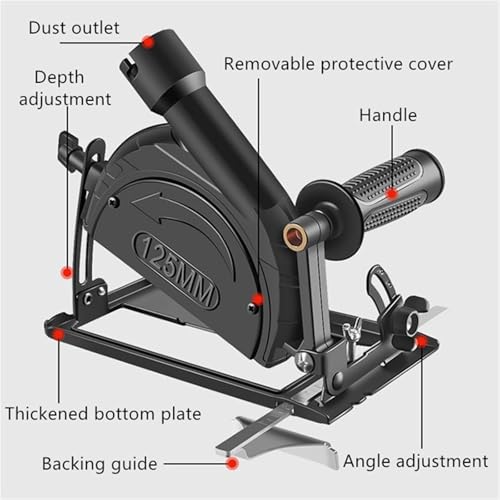 Convertidor de amoladora angular a máquina cortadora de disco madera con llave de soporte 4