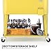 MADOG 80-qt Cooler Cart with Bottle Opener Drainage, Portable Patio Backyard Cooler on Wheels, Outdoor Beverage Cart Ice Chest w/Handle and Tray for Cookout, Garden Party, Outdoor Gathering, Yellow