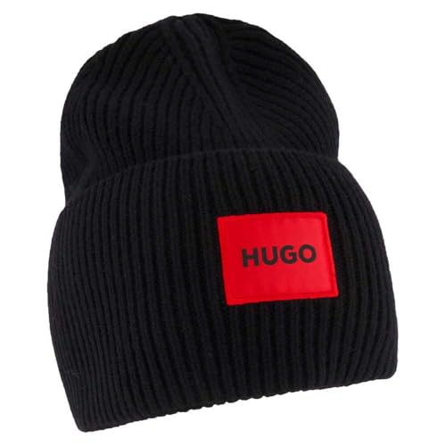 HUGO Saffa Hat Beanie Femme bonnet chaud tricoté pour l'hiver