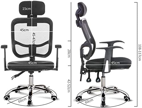 Chaise de bureau rouge avec dossier ergonomique LWX - 3