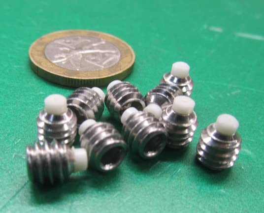 18-8 Stainless Steel Nylon Tip Set Screw 1/4"-20 x .250" Thread Length 20 pcs