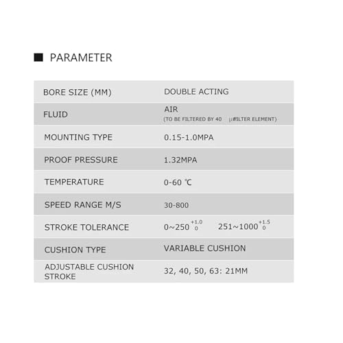 Vérin pneumatique standard SC 50 alésage précis et course de 700 mm - 8