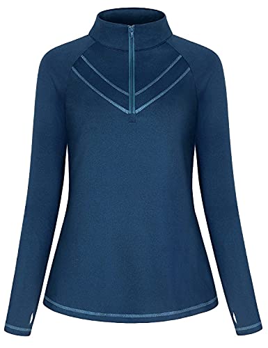 Vldnery Women's Plus Size Activewear Long Sleeve Shirts Workout Athletic Yoga Shirts Tunic Tops Moisture Wicking Exercise