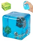 Gelatinous Cube Squishy Stress Toy, 2.5' Transparent Slow Rising Cube with Hidden Mystery Loot - Dice or Fantasy Items Inside, Desk Fidget & RPG Gift for Gamers, Collectors & Dungeon Masters