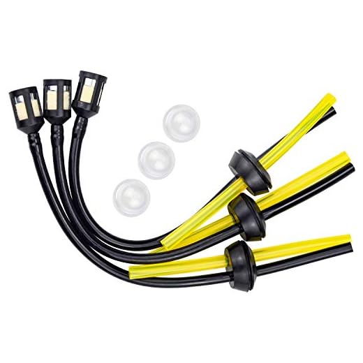 3 Universal Kit de filtros de gasolina Filtro Universal de Gasolina con Manguito y Junta Universal Tubo de Gasolina de Combustible para cepillo cortador cortadora cortacésped cepillo cortador Tijeras