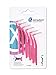 Produktbild miradent I-Prox® L Interdentalbürste 0,4 mm pink xx-fine 6 St für eine einfache gründliche Reinigung der Zahnzwischenräume im Pocketformat mit hygienische Schutzkappe ideal für unterwegs