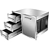 Outdoor kitchen drawer combo 28 w x 196d x 201 haccess trash drawer combo with stainless steel handles outdoor kitchen triple drawer for bbq islandgrilling station  urban country home decor