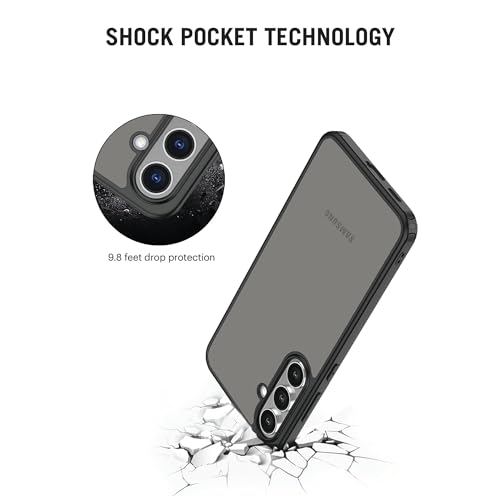 Image of DailyObjects Case for Samsung Galaxy S25 Plus, Black Frosted Slim Shockproof Back Cover