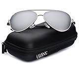 LUENX Sunglasses Large Aviator Polarized for Men Women with Case - 400 UV
