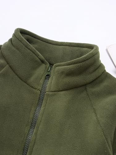 Jhaoyu Kids Girls Fleece Jackets Thermal Thick Coats Long Sleeve Stand Collar with Pockets Casual Lightweight Outerwear4