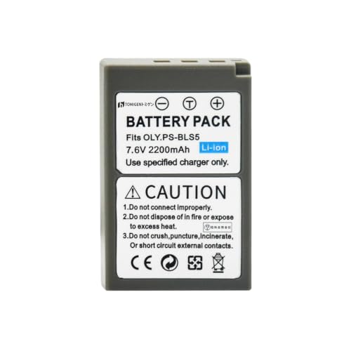 �Ή� E-P1 E-PL6 E-PM1 E-PL8 E-620 BLS-50 BLS-5 OM-D E-M10 Mark II III Stylus 1 �����n?�b�e���[ 7.6V 2200mAh 16.72Wh 2026EV
