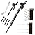 Muzata 20Set Black Cable Railing Kit 1/8" Swage Toggle Turnbuckle Hardware T316 Stainless Steel for Wood Post WoodEasy System Angle 180°Adjustable Stairs Deck 20 Cable Lines CK07 BD1,CA4 CA5