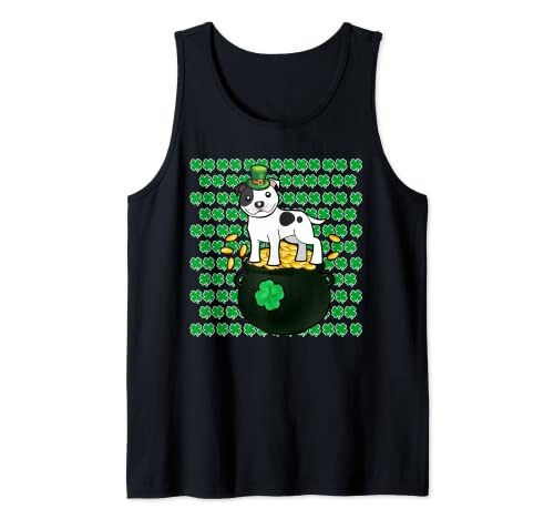 Pit Bull Dog Lucky Charm Shamrock Funny St Patricks Day Débardeur