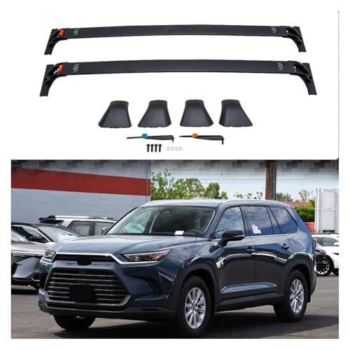 Barras transversales de techo para Highlander 2024 baca aluminio coche 6