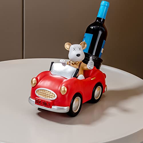 Soporte para botellas de vino figura oso conductor 31 cm miniatura 7