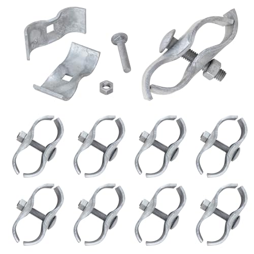 VIVIDA Dog Kennel Clamps 1-5/8", 10-Pack, Chain Link Fence Panel Clamps