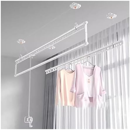 Ceiling Pulley Clothes Airer - Automatic Lifting System for Efficient Indoor Drying, Perfect for Balconies and Homes,One Color-2.4m