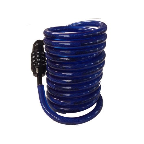 DocksLocks Anti-Theft Weatherproof Coiled Security Cable with Resettable Combination Lock 10ft