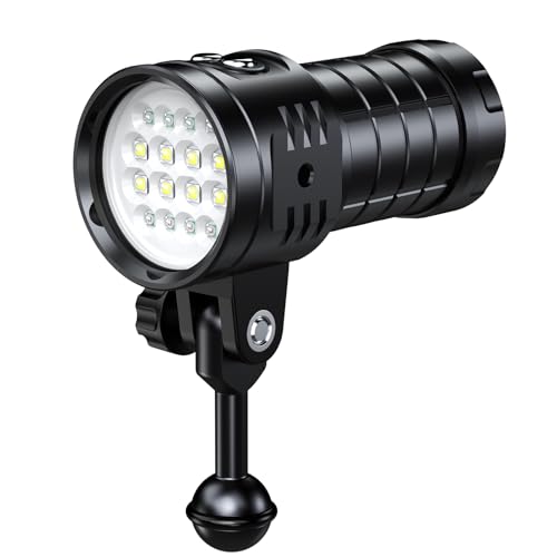 Siuyiu Dive Light 3800 Lumens, Scuba Diving Flashlight, 200M Underwater Video Light with 6 Modes, Scuba Flashlight IPX8 Waterproof, for Under Water Sports, Underwater Video Shooting and Photography ?