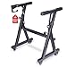 Pyle Support Clavier Universel, Support Piano Pliable, Hauteur et Largeur Réglable, Style Z Robuste avec Roulettes Verrouillables, Noir