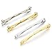 AnotherKiss Men's Silver Tone and Gold Tone Tie Collar Bar Pin Set - 4 Pcs