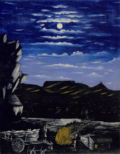 Colline la nuit Niko Pirosmani impression d'affiches toile 60x90cm