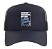 Proud Grandpa of an Autistic Grandson Shirt Support Autism Trucker Hat with Adjustable Mesh Back, Navy Blue