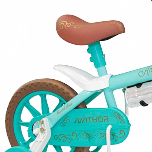 Bicicleta Infantil Aro 12 Mini Antonella Rosa com Rodinhas, Nathor