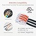 50PCS Lever Wire Connectors, 3 Port Reusable Tool-Free Terminals for 0.2–4.0mm² Solid or Stranded Wires, UL Certified Flame-Retardant Shell, 600V/1000V for Home and Commercial Wiring