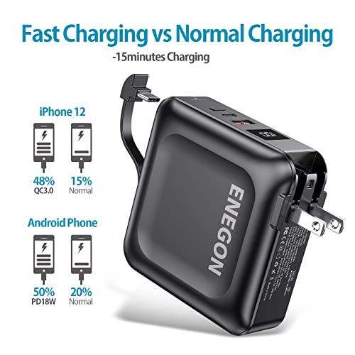 Enegon 1 Hybrid Fast Portable Charger (15000Mah) Plus 2 Pack Of 10000Mah Power Bank #TOP4