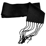 Genérico Fajines con Flecos para Traje Regional para Adulto y Niños, 50% Algodón 50% Acrílico, Fajas Fiestas, Peñas, Trajes Festivos, Disfraces, Carnaval (Negro, 12 x 240 cm (Adulto))