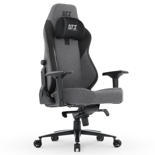 Cadeira Gamer DT3 Nero XL, Revestimento com Tecido DT3 Max2Weave. almofada magnética apoio lombar integrado, braços 4D+, suporta até 150 e altura máx. de 1,95m (Graphite)