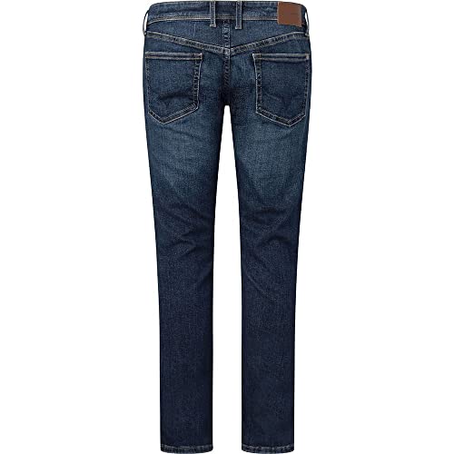 Pepe Jeans London Low Hatch Herren Slim Fit Low Rise Stretch Denim, Mittelblauer Waschung – Ansicht 5