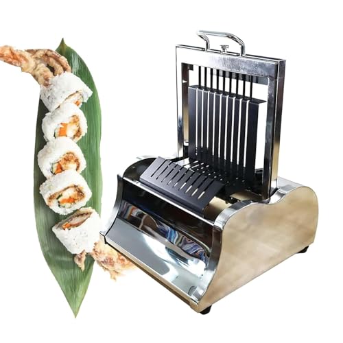 Máquina cortadora de rollos de sushi, máquina de sushi de 8/10/12 segmentos, hoja extraíble, corte rápido de 5 segundos para rollos de sushi, uso en restaurantes y cocina