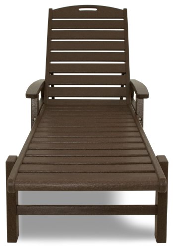 Trex Outdoor Furniture Yacht Club Stackable Chaise Lounger With Arms, Vintage Lantern #TOP1