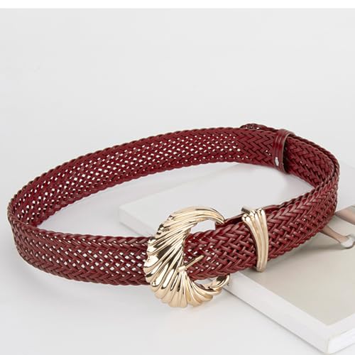 Braided Women’s Belt Adjustable Gold Clasp Stretchy Waistband Decorative Dress Sash for Casual or Formal Outfits4